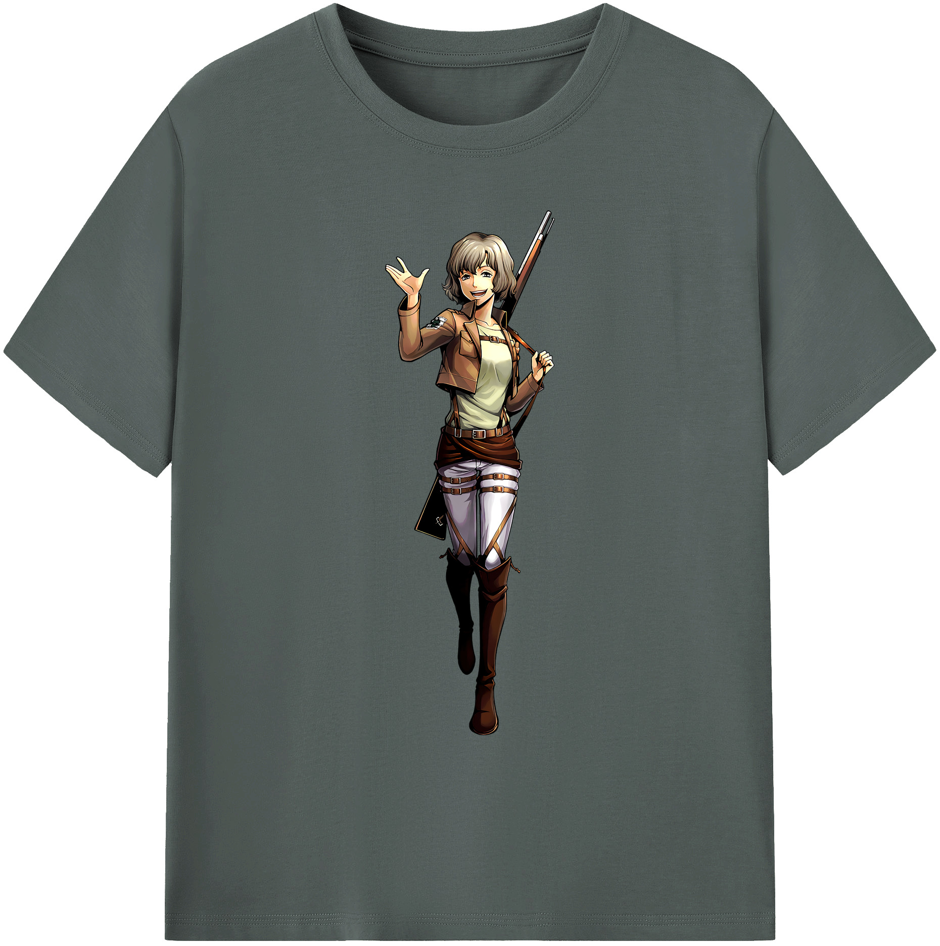 （画像用） 進撃の巨人 ヒツチ Attack on Titan Hitch 綿100％ メンズ半袖Tシャツ｜肌触りやわらか＆通気性